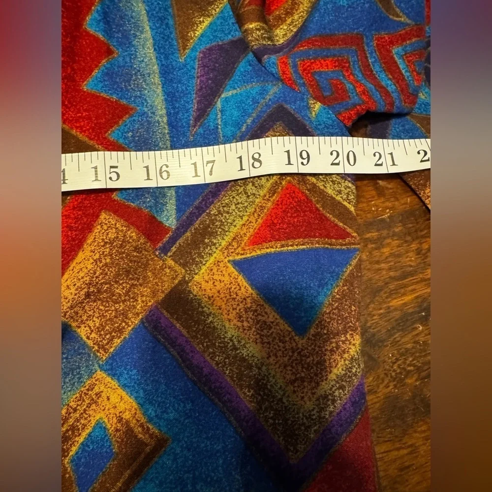 Michael Taylor Vintage Blue Purple Abstract Southwestern Lightweight Blazer Sz S